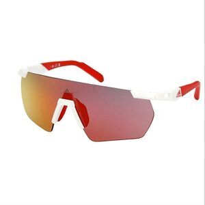 Adidas Sport Sunglasses White Red Interchangeable Lense Cycling Polarized SP0062